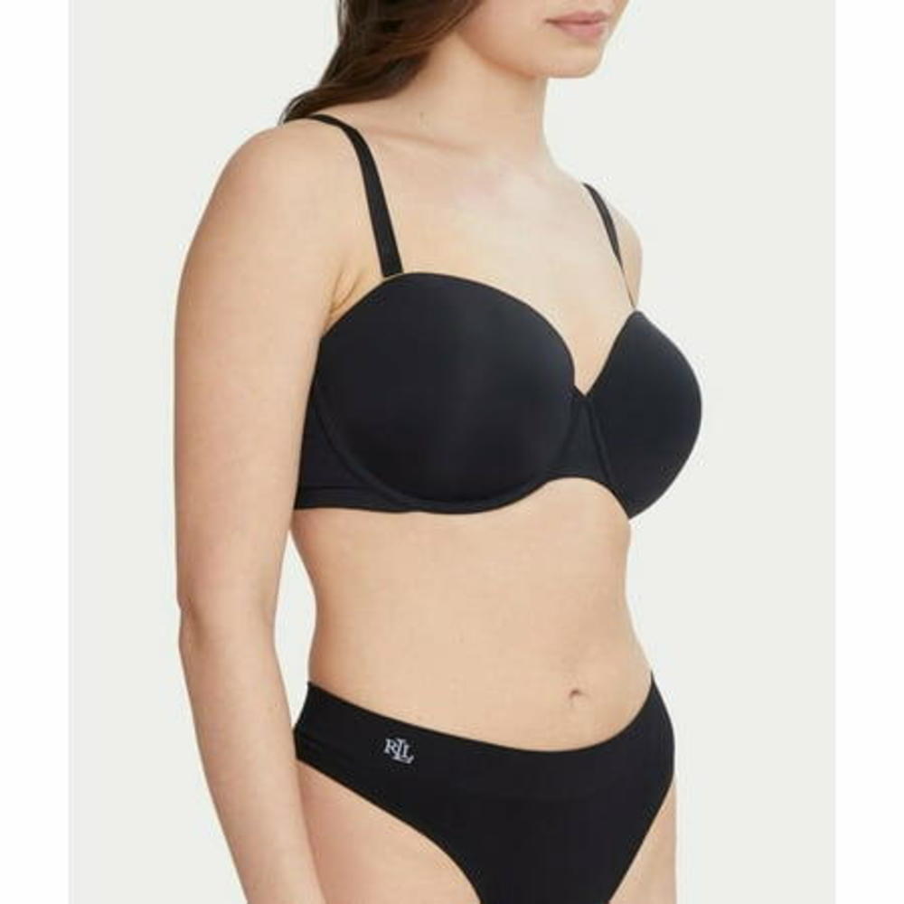 Lauren Ralph Lauren Luxe Smoothing Convertible Strapless Bra Black 36B
